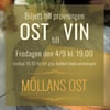 Ostprovning Ost till Vin 4/9