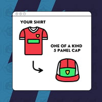 Image 1 of Custom 5 Panel Cap Made From Your Shirt