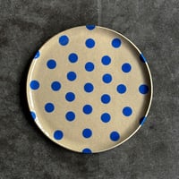 Image 1 of Assiette 24cm — pois bleus