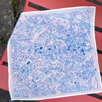 Image 1 of Sheffield Vintage Map Printed Cotton Handkerchief
