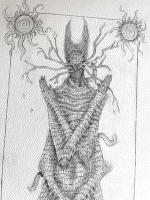 Image of 'Coffin God' original illustration 