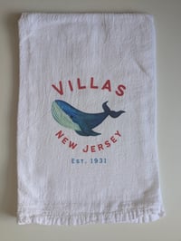 Villas Whale Tea Towel (Red Font) 
