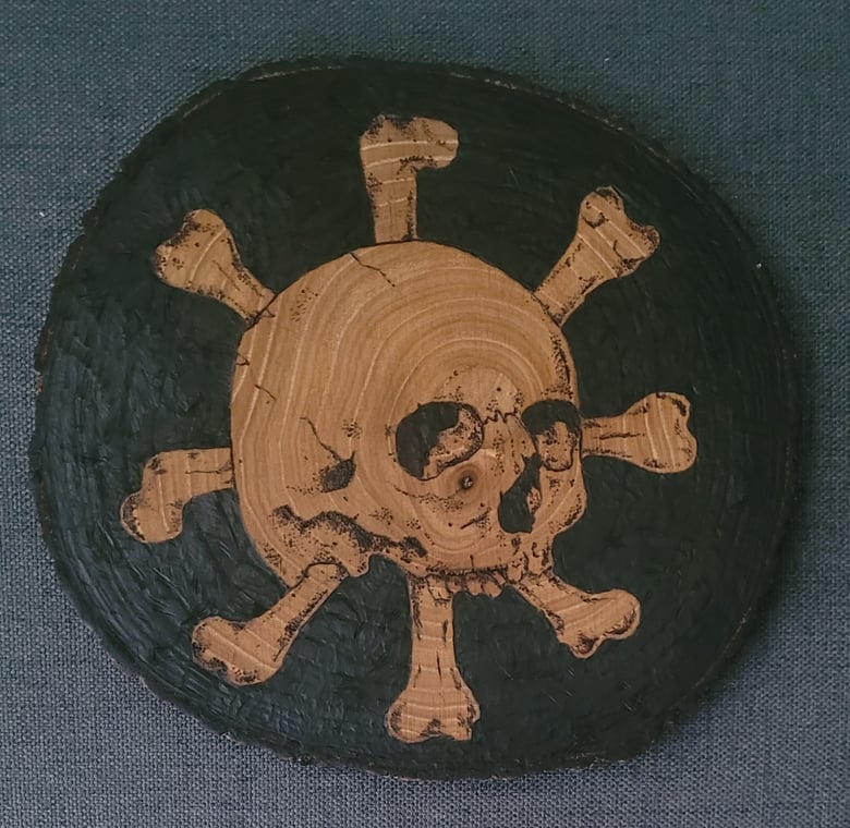 Image of Mortem Cultus III wood burning piece 