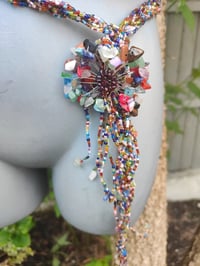 Image 1 of Tia Beaded Belt / necklace - with semi precious stones -MULTI COLOUR STONE