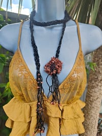 Image 1 of Tia Beaded Belt / necklace - with semi precious stones -Tigers eye/ Simbirsite