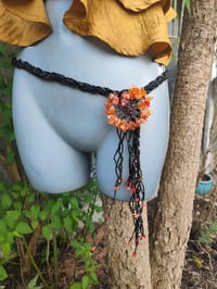 Image 1 of Tia Beaded Belt / necklace - with semi precious stones - Carnelian