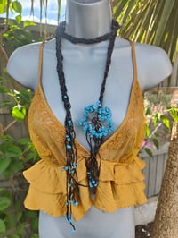 Image 1 of Tia Beaded Belt / necklace - with semi precious stones - Turquoise