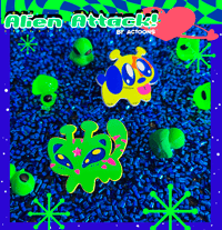 Image 2 of Alien Attack!!! Painted Enamel Pins