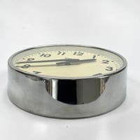 Image 6 of 25 cm  - Horloge Brillié industrielle aluminium poli miroir - Pendule Brillié fonctionnelle