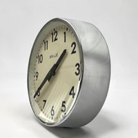 Image 3 of 25 cm  - Horloge Brillié industrielle aluminium poli miroir - Pendule Brillié fonctionnelle