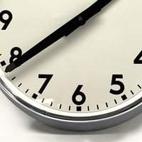 Image 4 of 25 cm  - Horloge Brillié industrielle aluminium poli miroir - Pendule Brillié fonctionnelle