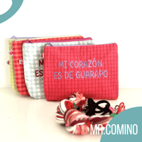 Image 1 of   neceser bordado  Mi corazón es de guarapo 