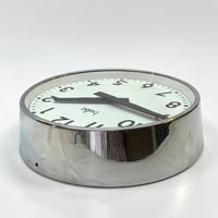 Image 7 of 30 cm - Horloge Brillié industrielle aluminium poli miroir  - Pendule Brillié fonctionnelle