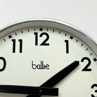 Image 5 of 30 cm - Horloge Brillié industrielle aluminium poli miroir  - Pendule Brillié fonctionnelle