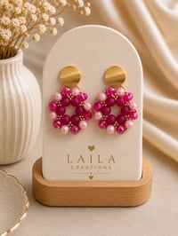 Image 1 of Handmade Stainless Steel Statement Earrings 