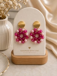 Image 3 of Handmade Stainless Steel Statement Earrings 