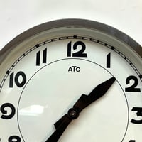 Image 8 of 26 cm - Horloge ATO industrielle aluminium poli miroiret chrome - 1940 - Fonctionnelle
