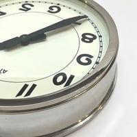 Image 10 of 26 cm - Horloge ATO industrielle aluminium poli miroiret chrome - 1940 - Fonctionnelle
