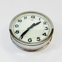 Image 6 of 26 cm - Horloge ATO industrielle aluminium poli miroiret chrome - 1940 - Fonctionnelle