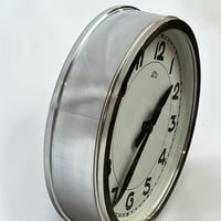 Image 3 of 26 cm - Horloge ATO industrielle aluminium poli miroiret chrome - 1940 - Fonctionnelle