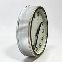 Image 4 of 26 cm - Horloge ATO industrielle aluminium poli miroiret chrome - 1940 - Fonctionnelle
