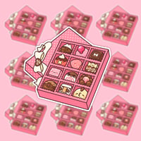 Box of Chocolates Vinyl Sticker