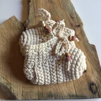 Image 4 of crochet cotton jersey booties