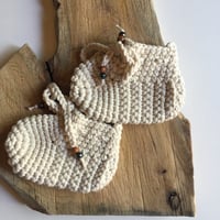 Image 5 of crochet cotton jersey booties