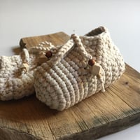 Image 1 of crochet cotton jersey booties