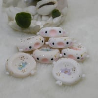 Image 3 of Fluffy Cloud Moch•o• Whale Worry Stone (PRE-ORDER)