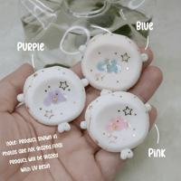 Image 2 of Fluffy Cloud Moch•o• Whale Worry Stone (PRE-ORDER)