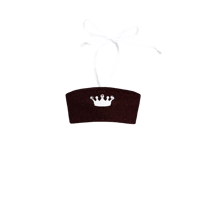 CANDY DARK CHERRY CROWN TIE TOP