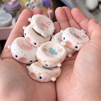Image 1 of Fluffy Cloud Moch•o• Whale Worry Stone (PRE-ORDER)