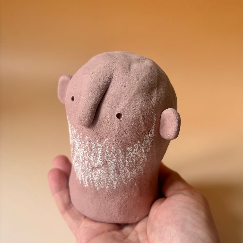Image of Red clay Beardy guy 