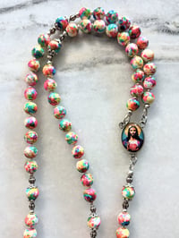 Image 3 of Sacred Heart of Jesus, Painted Stone Bold Joyful Rosary