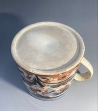 Image 4 of Early Mochaware Slipped & Marbled Mug, Circa 1800.