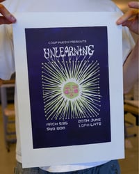 Coop Audio Unlearning Linocut Print