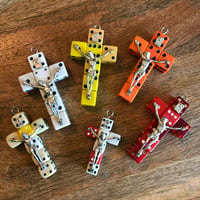 Image 1 of Lousy Crucifix -  handmade dice crucifix 