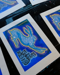 The Hare Who Wrote the Stars ⋆.˚⭒⋆ Limited Edition Reduction Linocut Print