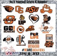 Image 1 of Oregon State Beavers University Designs. SVG Files, Cricut, Studio, Digital Cut Files