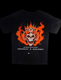 A.O.D. Demon Skull with Red Smoke Tee Shirt