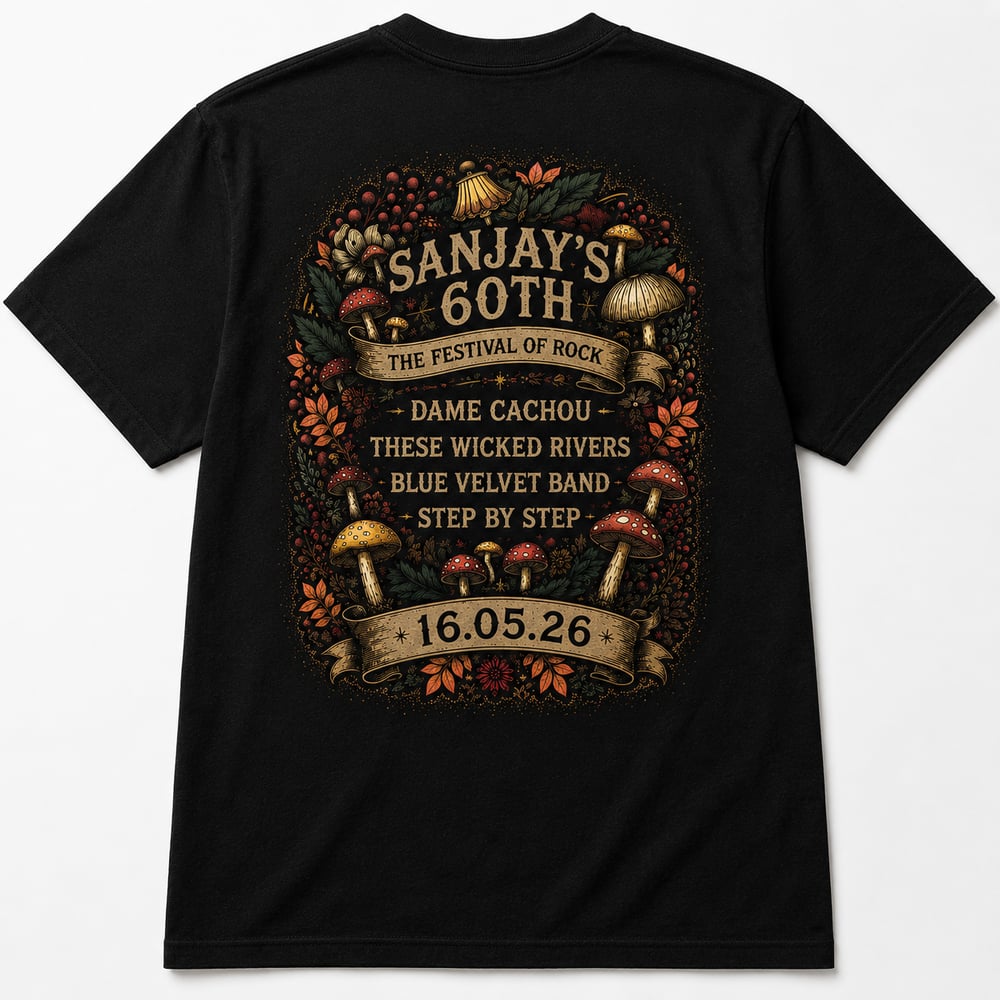Image of Sanjay's Festival of Rock Birthday Tee