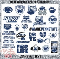 Image 1 of Penn State Nittany Lions Set Design SVG Files, Cricut, Studio, Digital Cut Files