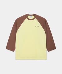 Image 1 of POLAR_3/4 SLEEVE TEE :::CINNAMON/LIGHT YELLOW:::