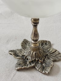Image 4 of Milk Glass Floral Compote
