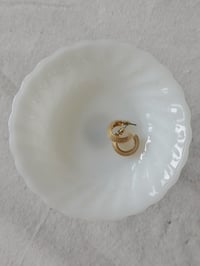 Image 5 of Milk Glass Floral Compote