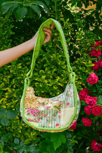 Image 1 of Shojo Princess Patch Bag (Green + Yellow Tea Party)