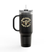 Image 4 of Mom's Garage Mom's Rules 40oz Travel Mug