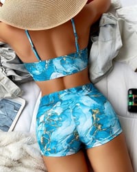 Image 2 of  Blue Marble Luxe High-Waist Bikini Set