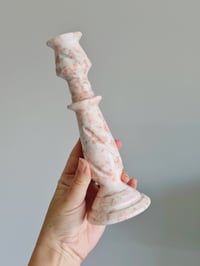 Image 2 of Pink Stone Column Taper Holders Set